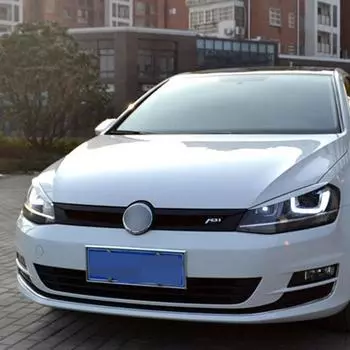 2 шт. автомобильные фары, брови, веки, накладки, отделка для VW Golf 7 VII GTI GTD GTE R MK7 2012 - 2015, аксессуары для украшения автомобиля чёрный