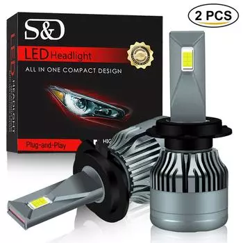 2 шт. автомобильные фары H4 LED H7 18000LM H1 H8 H11 светодиодные лампы Atuo для автомобильных фар HB3 HB4 9005 9006 9012 Hir2 Turbo светодиодные лампы 12 В H1