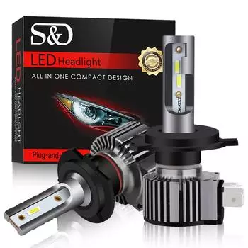 2 шт. автомобильные фары H4 светодиодные H7 CSP H11 светодиодные для автомобильных фар H1 H3 H8 9005 9006 HB3 HB4 9007 H13 Turbo H7 светодиодные автоматические противотуманные фары с функцией Plug-N-Play 12 В 6000 К H1