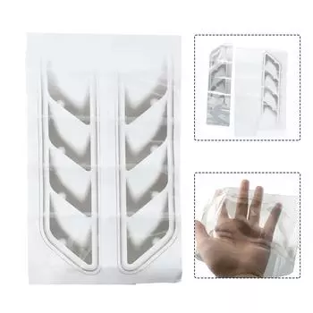 2 шт. автомобильные наклейки на переднюю крышку наклейки солнцезащитные водонепроницаемые наклейки комплект авто дефлектор воздушный поток крыло 3D наклейка CHINA