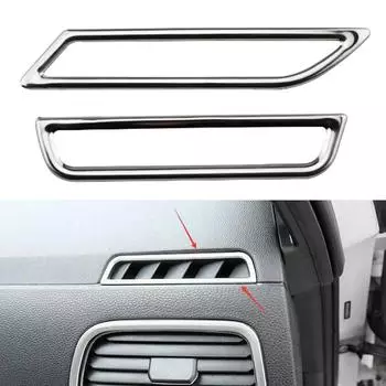 2 шт. автомобильные наклейки на вентиляционное отверстие кондиционера переменного тока для Golf 7 7.5 MK7 MK7.5 LHD 2013-2019 аксессуары для салона автомобиля