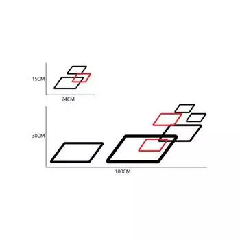 2 шт. автомобильные наклейки с обеих сторон тела стильные наклейки водонепроницаемые украшения для спортивного стиля «сделай сам» серый/красный
