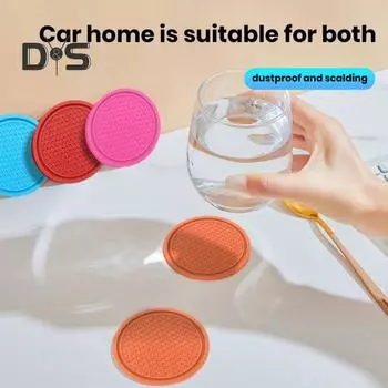 2 шт. автомобильные подставки для чашек, сплошной цвет, нескользящий дизайн, износостойкие, термостойкие, легко чистящиеся, многоразовые изоляционные подушечки, коврики для чашек серый