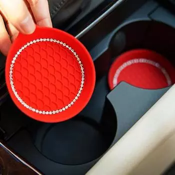 2 шт. автомобильные подставки, износостойкие универсальные коврики с защитой от царапин, теплоизолированные, нескользящие коврики с держателем для чашек синий