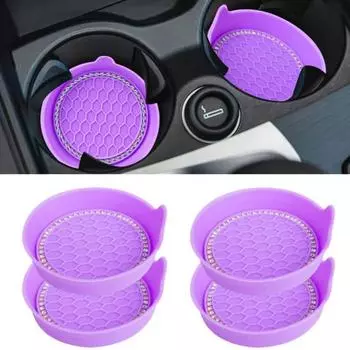 2 шт. автомобильные подставки износостойкие универсальные защитные от царапин теплоизоляционные нескользящие подстаканники силиконовые вставки для подстаканников синий