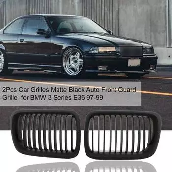 2 шт. автомобильные решетки матовый черный авто передняя защитная решетка 51138195152 51138195151