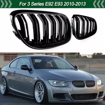2 шт. автомобильные решетки с двойной линией, передние решетки для почек, совместимые для 3 серии E92 E93 10-13 Facelift/LCI
