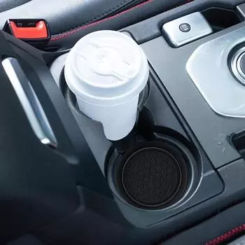 2 шт. автомобильные силиконовые подставки для чашек, коврики, подстаканники, противоскользящие вставки, подставки для большинства чашек, универсальные аксессуары для салона автомобиля чёрный