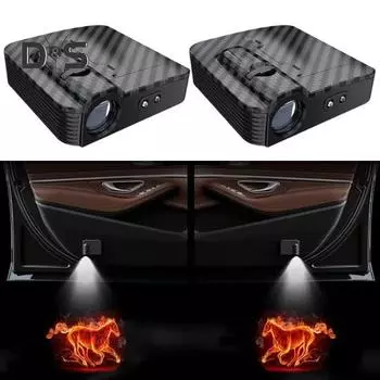 2 шт. Автомобильные светодиодные дверные фонари с инфракрасным датчиком, улучшенная видимость, универсальные, простые в установке, работающие от аккумулятора, автомобильные светодиодные дверные фонари синий