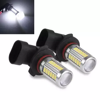 2 шт. автомобильные светодиодные лампы H8 H11 9005 9006 H4 H7 5630 33SMD противотуманные фары дневные ходовые огни поворотные парковочные лампы 12 В автомобильные лампы для фар H4