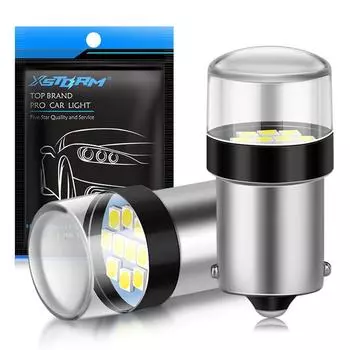 2 шт. Автомобильные светодиодные лампы P21W 1156 BA15S 1157 BAY15D P21/5W для указателей поворота R5W R10W для автоматического заднего хода 12 В 6000 К белые красные желтые 1157 BAY15D P21/5W жёлтый