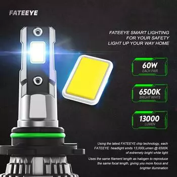 2 шт. автомобильные светодиодные противотуманные фары, лампа H7, противотуманная фара, водонепроницаемый прожектор, 6500K, 60 Вт, 13000LM, яркий светодиодный светильник S серебряный