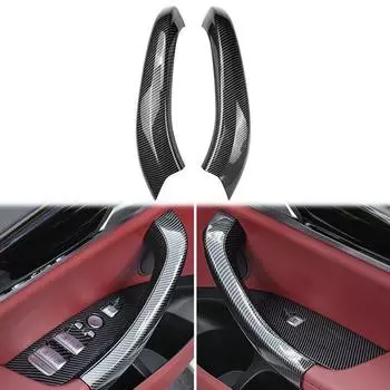 2 шт. автомобильные внутренние дверные ручки, чехлы из углеродного волокна, подходят для BMW X3 G01/X4 G02 2018-2023 2PCS