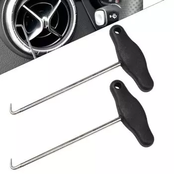 2 шт. автомобильные выдвижные крючки Т-образная ручка для снятия спидометра тянущий инструмент экстрактор аксессуары инструмент для разборки для Mercedes-Benz серый