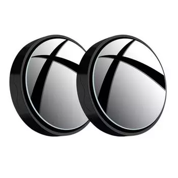 2 шт. Автомобильные зеркала для слепых зон с круглой рамкой, выпуклое зеркало для слепых зон, вспомогательное зеркало заднего вида, автомобильное универсальное регулируемое зеркало заднего вида на 360 градусов чёрный