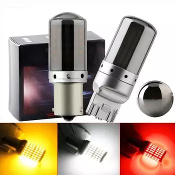 2 шт. автомобильный Canbus 1156 BA15S P21W BAU15S PY21W T20 7440 W21W светодиодная лампа 3014 144 SMD автомобильные указатели поворота стоп-сигнал заднего хода 1156 / P21W / BA15S белый