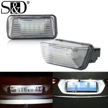 2 шт. автомобильный Canbus светодиодный номерной знак лампы для Peugeot 206 207 306 307 308 406 407 Partner 18SMD без ошибок авто лампа