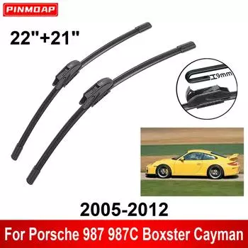 2 шт. автомобильный дворник для Porsche 987 987C Boxster Cayman 2005-2012 22 + 21 передние дворники щетки режущие аксессуары чёрный