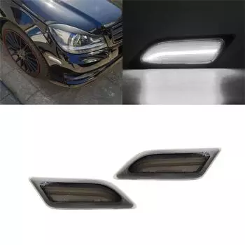 2 шт. Автомобильный дымчатый светодиодный боковой габаритный фонарь для крыла для Benz W204 C250 C300 C350 2012-14