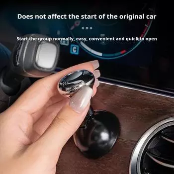 2 шт. автомобильный джойстик стартер сплав кнопка запуска крышка автомобильная кнопка запуска одним нажатием 2pcs серебряный/чёрный