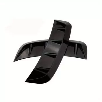2 шт., автомобильный передний бампер, боковое крыло, воздухозаборник, дефлектор, капот, внешняя декоративная наклейка, крышка, черное углеродное волокно, автомобильный стиль Black