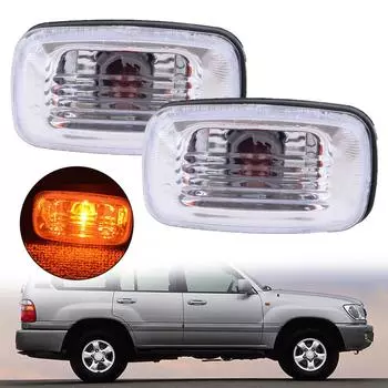 2 шт. автомобильный передний бампер боковые габаритные огни поворотники боковые габаритные огни для Toyota для Cruiser LC100 98-07