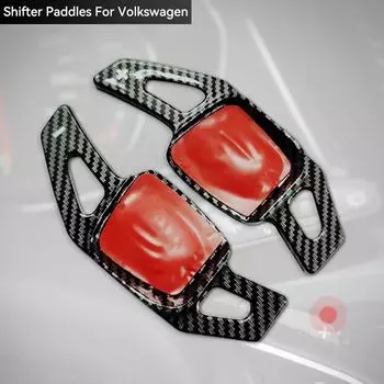 2 шт. автомобильный руль лепестки ABS рычаг переключения передач лепестки переключения передач удлинители аксессуары для Volkswagen VW Golf 8 Tiguan PASSAT Touareg Tharu Carbon Fiber Black