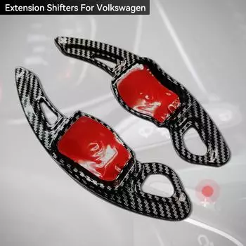 2 шт. автомобильный руль лепестки переключения передач ABS рычаг переключения передач для Volkswagen VW LAVIDA GOLF6 Lamando SagitarGTI Touareg Scirocco Newbeetle Carbon Fiber Red
