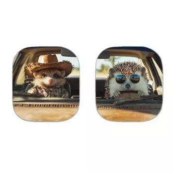 2 шт. Автомобильный солнцезащитный козырек с принтом животных, солнцезащитный козырек на лобовое стекло из алюминиевой фольги высокой плотности, блокирует УФ-лучи, защита от солнца, всесезонная защита, автомобильный солнцезащитный козырек B