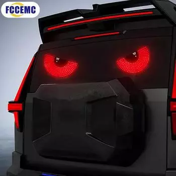 2 шт. Автомобильный стробоскопический предупреждающий свет на лобовое стекло, интересный дьявольский глаз, светодиодный атмосферный свет USB, декоративная лампа окружающего освещения