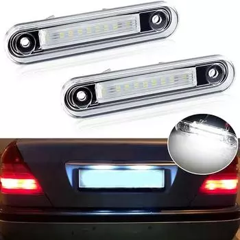 2 шт. Автомобильный светодиодный фонарь номерного знака для Mercedes-Benz E-Class C-Class W124 W201 W202