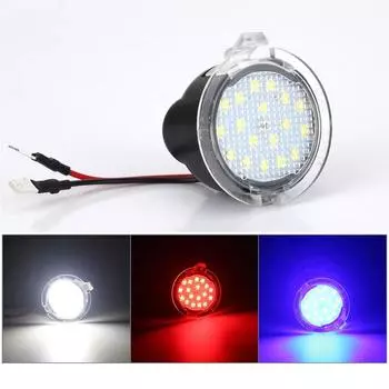 2 шт. Автомобильный светодиодный фонарь под боковым зеркалом заднего вида для Ford F-150 Mondeo MK5 Edge Fusion Explorer Flex Taurus Mustang Light 6000K синий