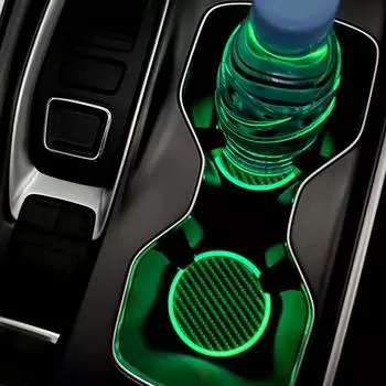 2 шт. Автомобильный светодиодный подстаканник с подсветкой коврик подставка под напитки украшение противоскользящий светящийся универсальный вставной коврик для чашки аксессуары для интерьера