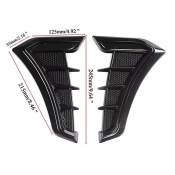 2 шт. автомобильный универсальный дефлектор боковой дефлектор капота декоративные дефлекторы карбоновое волокно ложный дефлектор капота автомобиля декоративная наклейка чёрный