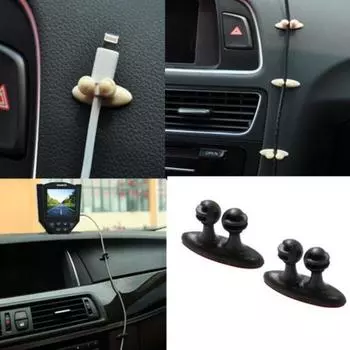 Автомобильный держатель кабеля. 2 штуки 2 PCS чёрный