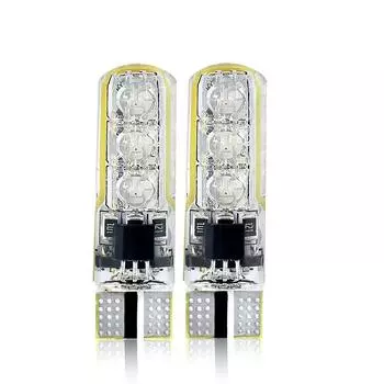 2 шт. Автомобиль с дистанционным управлением T10 5050 6LED RGB Габаритный огонь Силиконовая лампа