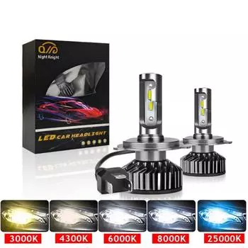 2 шт. автомобиля светодио дный декодирования фар H4 CSP чип H7 H8 9012 H11 9005 HB3 9006 HB4 H1 HIR2 безошибочная противотуманная фара 20000LM 50 Вт H1 белый