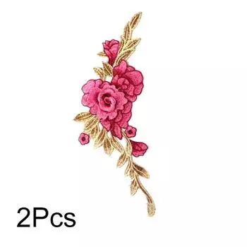 2 шт. аксессуары для одежды модные кружевные нашивки тканевые наклейки платье вышитые шитье своими руками 3D пион чеонгсам нашивка