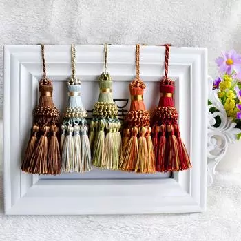 2 шт. Аксессуары для штор DIY Украшение Кисточка Подвесная веревка Многофункциональная Шелковая кисточка Изящная одежда Украшение Ключевая пряжка