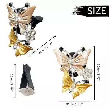 2 шт. бабочка зажим для воздуховода автомобиля автомобильный ароматизатор диффузор освежитель воздуха стразы автомобильный блестящий чёрный