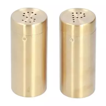 2 шт. Баночка для специй из нержавеющей стали, бутылка для приправ, солонка и перечница, кухонный инструмент, золотой