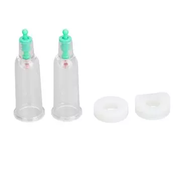 2 шт. баночки для пальцевой терапии с силиконовыми плоскими локтевыми кольцами для глубокого массажа кончиков пальцев с вакуумом