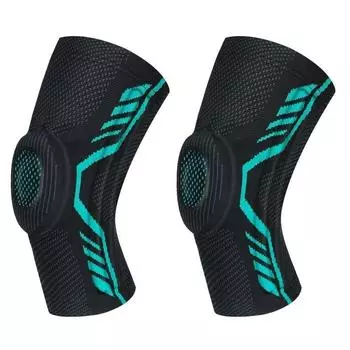 2 шт., баскетбольные наколенники с силиконовой подкладкой, подтяжка надколенника, наколенник для поддержки суставов, защита для фитнеса, компрессионный рукав S