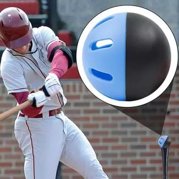 2 шт., бейсбольный тренировочный мяч, ограниченный полет, легкий, в помещении, на открытом воздухе, для детей и взрослых, бейсбольная качка, практика ватина, полые мягкие аксессуары для мячей из ЭВА синий