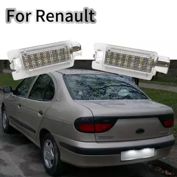 2 шт., белая светодиодная подсветка номерного знака высокой яркости для Renault Megane I 1996-2003 Megane Scenic 1997-1999 Scenic I 1999-2003