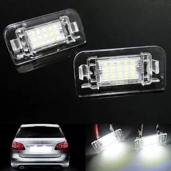 2 шт. белые светодиодные фонари заднего номерного знака, подходят для Mercedes-Benz W242 W246 B-Klasse A2468201566 12 В, автомобильные фары, аксессуары
