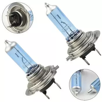 2 шт. Белые светодиодные лампы 12 В H7 100 Вт 8500 К ксеноновая лампа супер яркая галогенная автомобильная лампа для фар аксессуары для автомобильных фар супер яркая CHINA