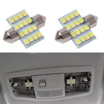 2 шт., белые светодиодные лампы для чтения высокой яркости, купольная лампа для Toyota C-HR CHR Corolla Rav4 Rav 4 Auris Yaris Prius Camry Prado белый
