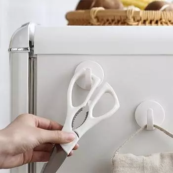 2 шт. белых магнитных крючка для холодильника, компактные и легкодоступные, гладкие края, грузоподъемность 150 г, крючки для хранения