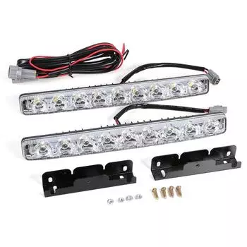 2 шт. Белый 9-светодиодный длинный светодиодный дневной ходовой свет DRL автомобильный противотуманный дневной ходовой фонарь